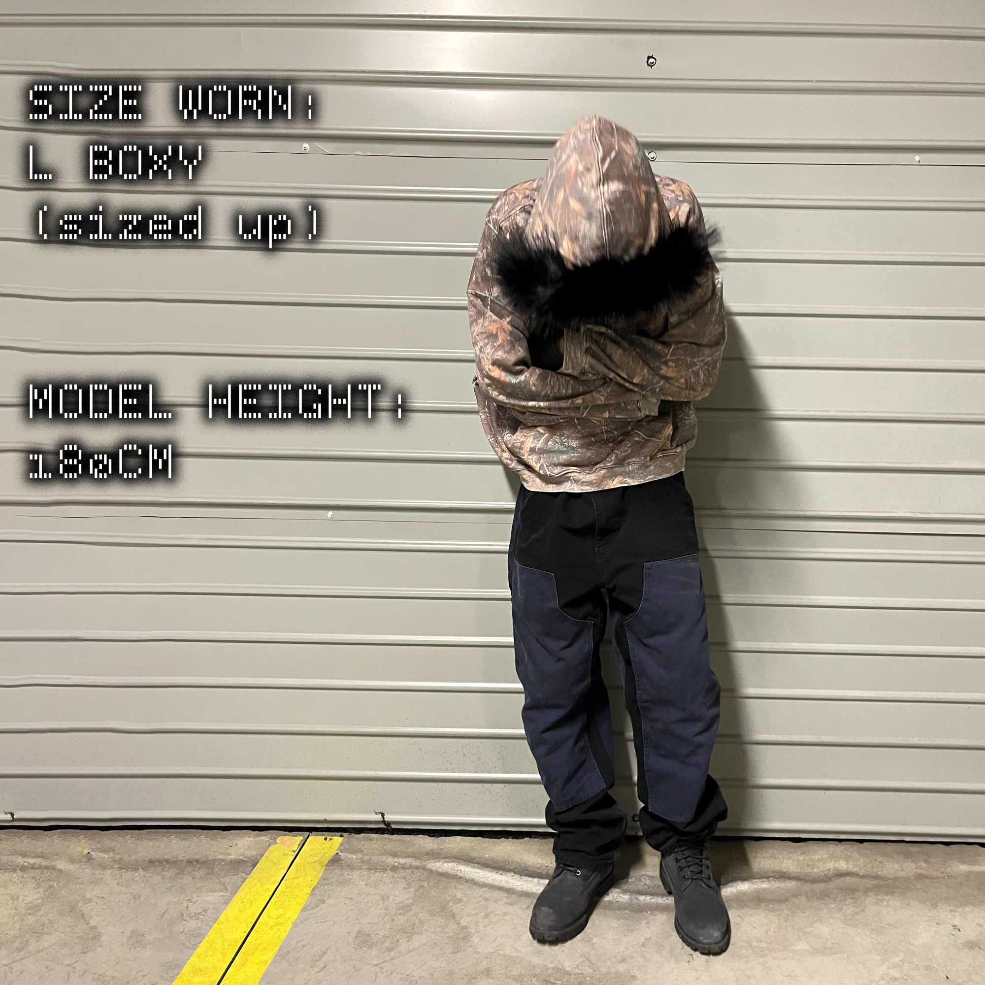 SLP HOTLINE FUR HOODIE heavyweight fleece hoodie by SL33PY — unisex streetwear sl33py.co OUTFIT SIZE CHART