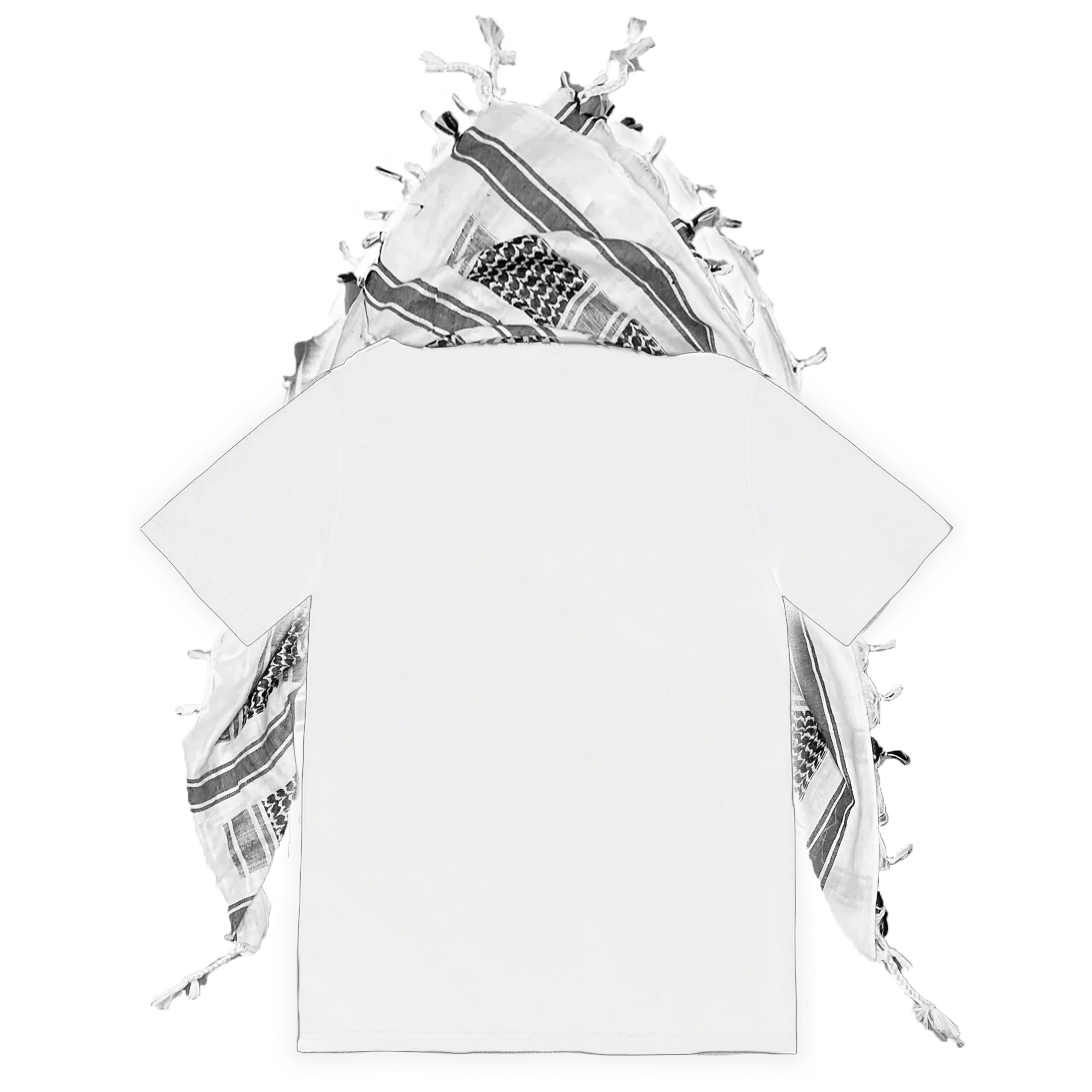 CLOAKED TEE (SHEMAGH REVAMP) WHITE