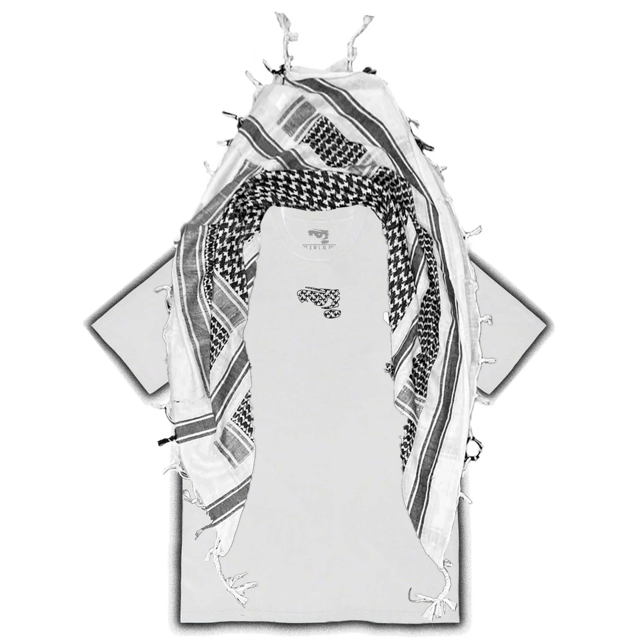 CLOAKED TEE (SHEMAGH REVAMP) WHITE