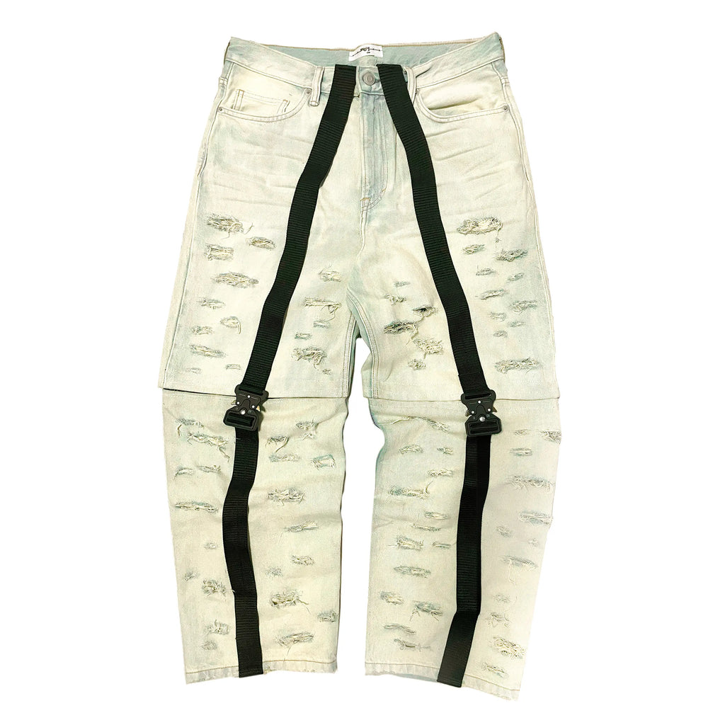 NO-ID OPERATOR 2 IN 1 BAGGY JEANS (&JORTS)