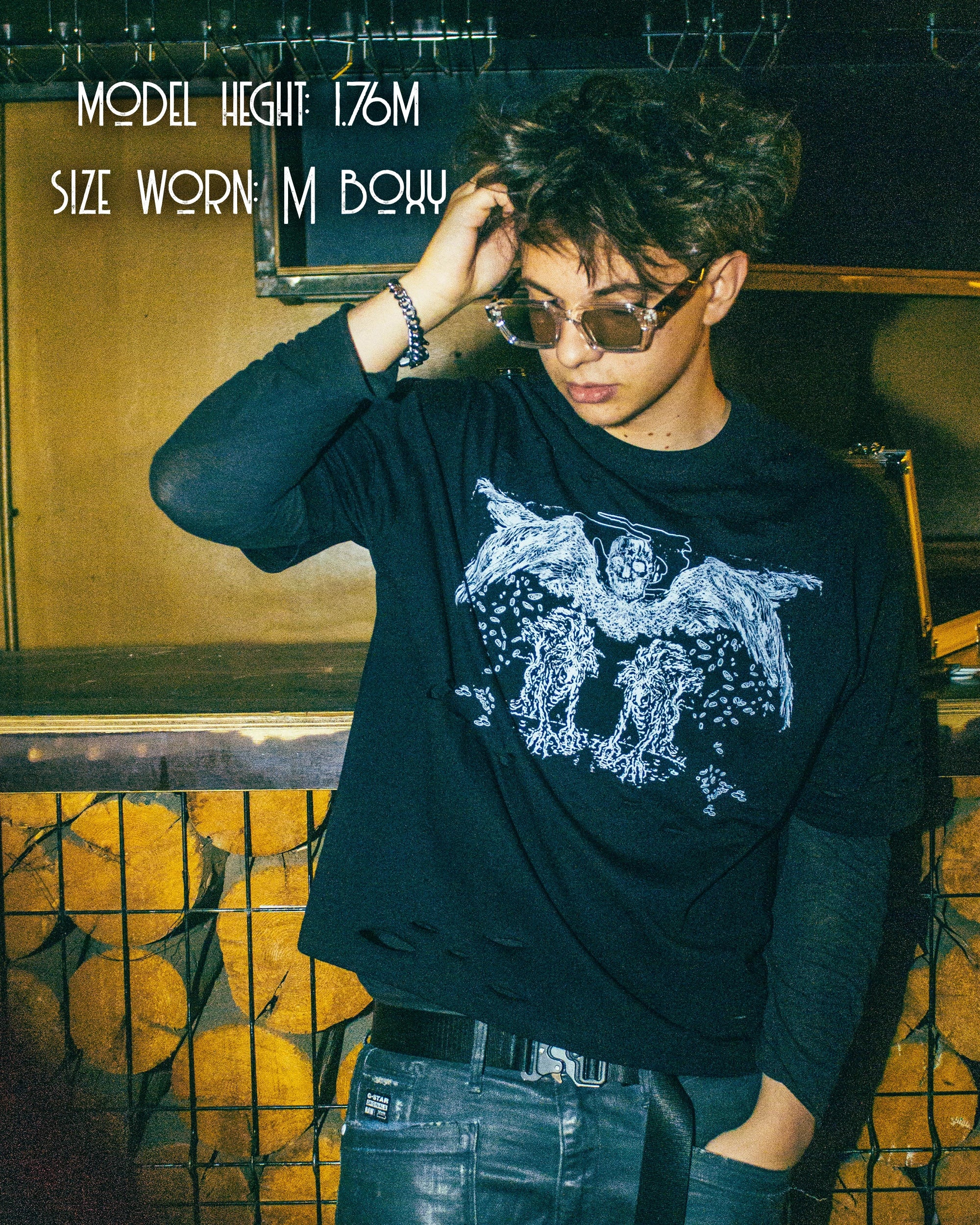 AVARICE TRIAL BOXY TEE (LIMITED , DISTRESSED/NORMAL)