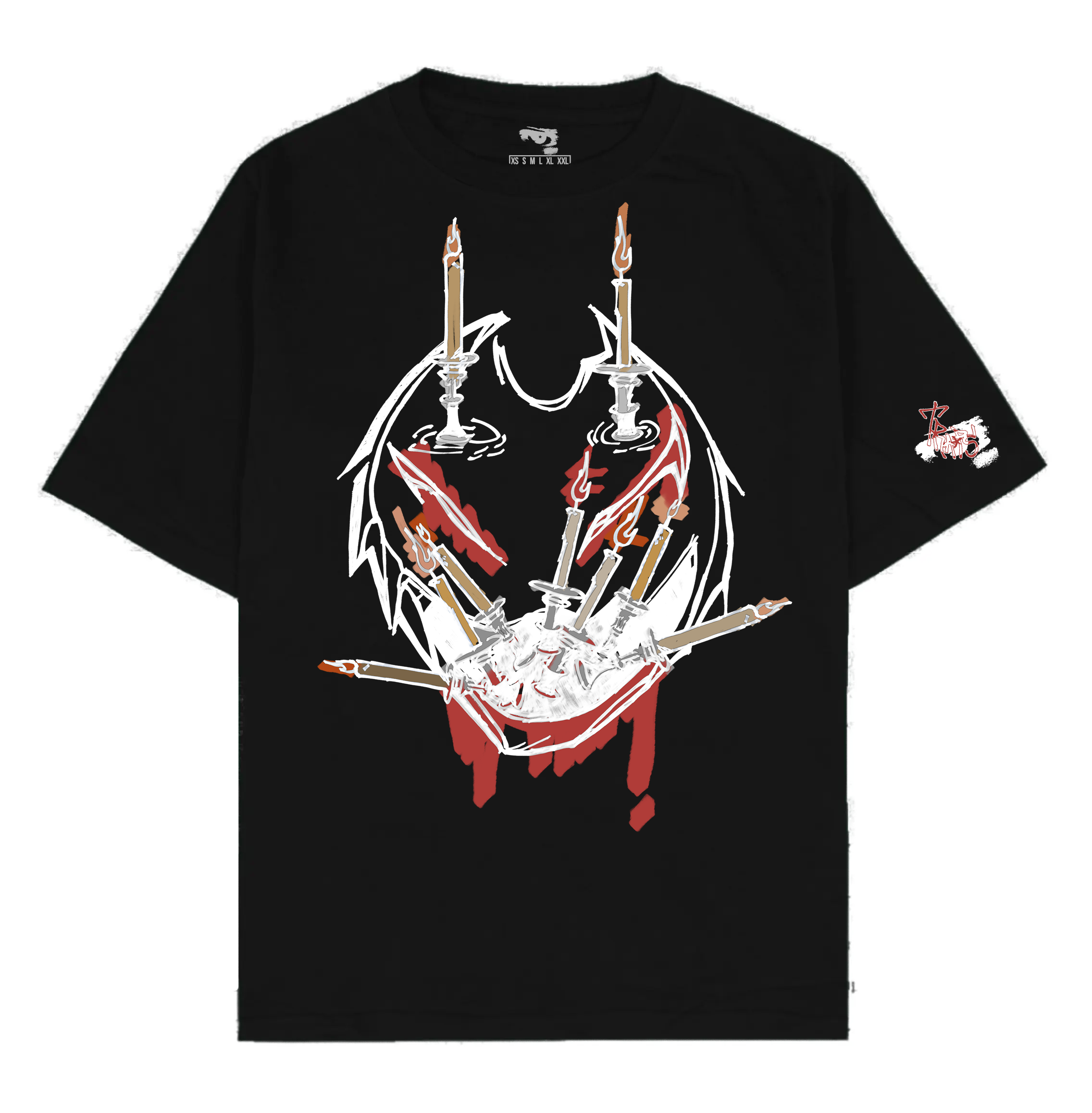 OVERSIZED FIRESTARTER JESTER TEE (BLOOD)