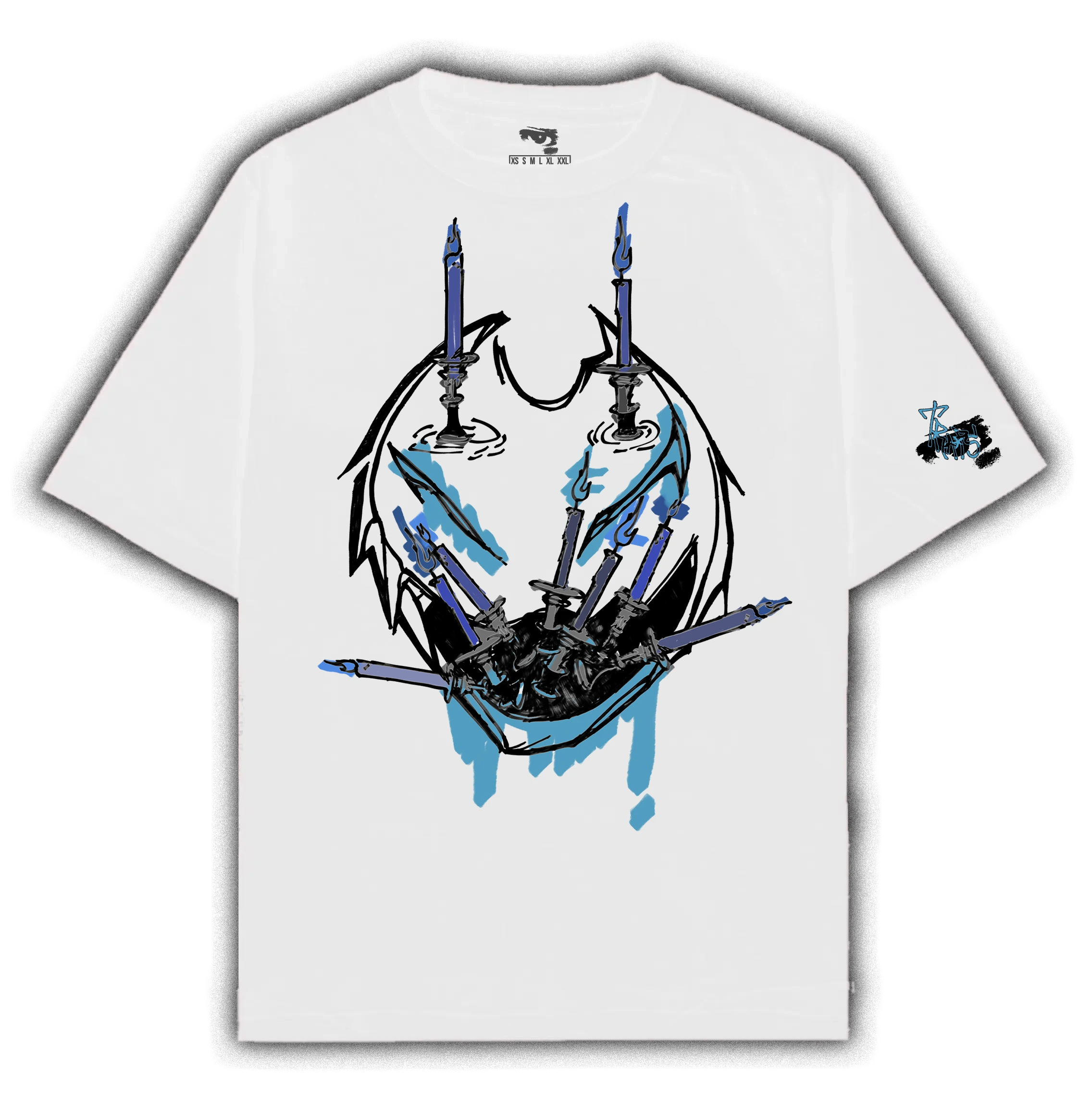 OVERSIZED FIRESTARTER JESTER TEE (TEAL)