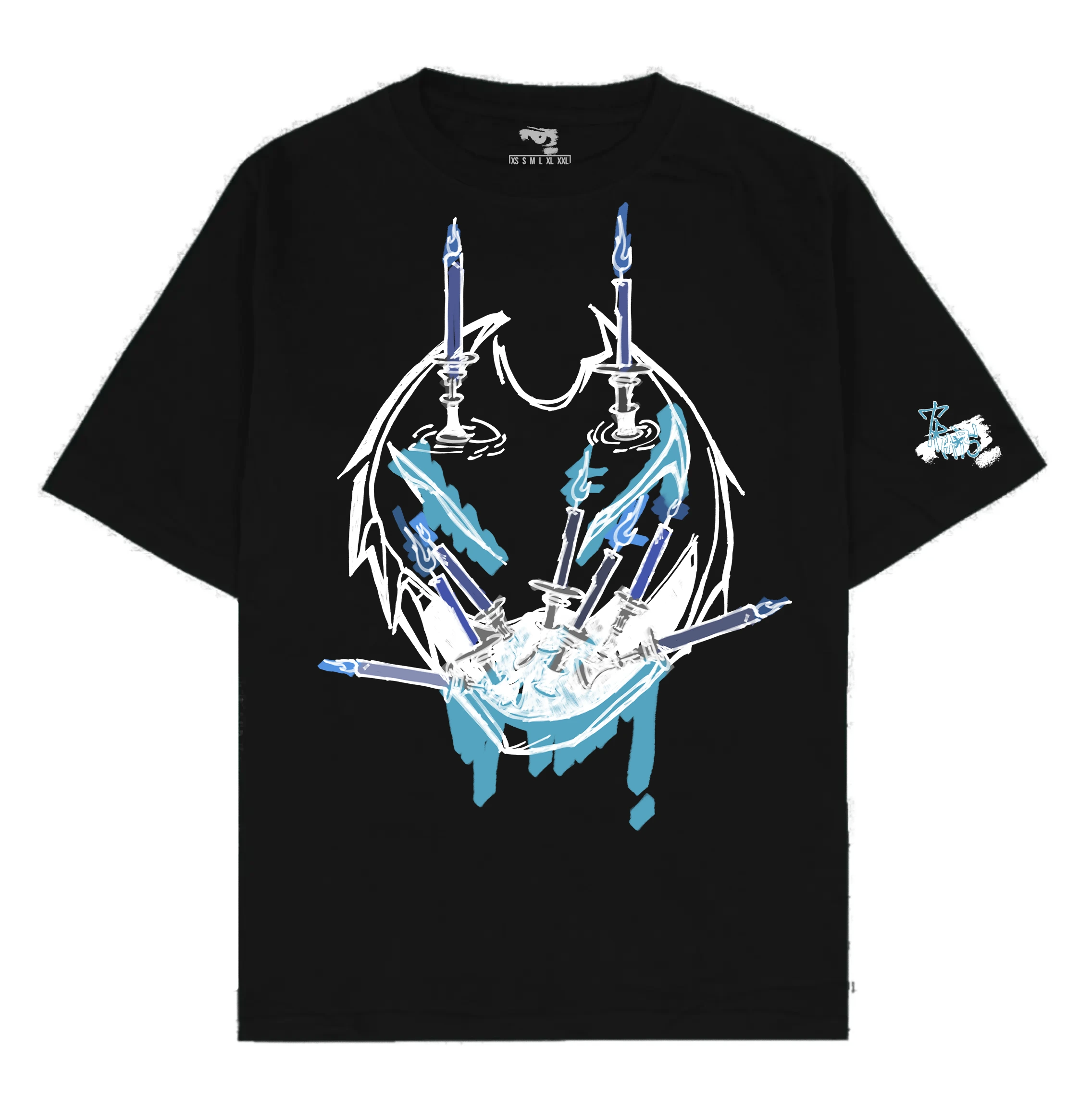 OVERSIZED FIRESTARTER JESTER TEE (TEAL)