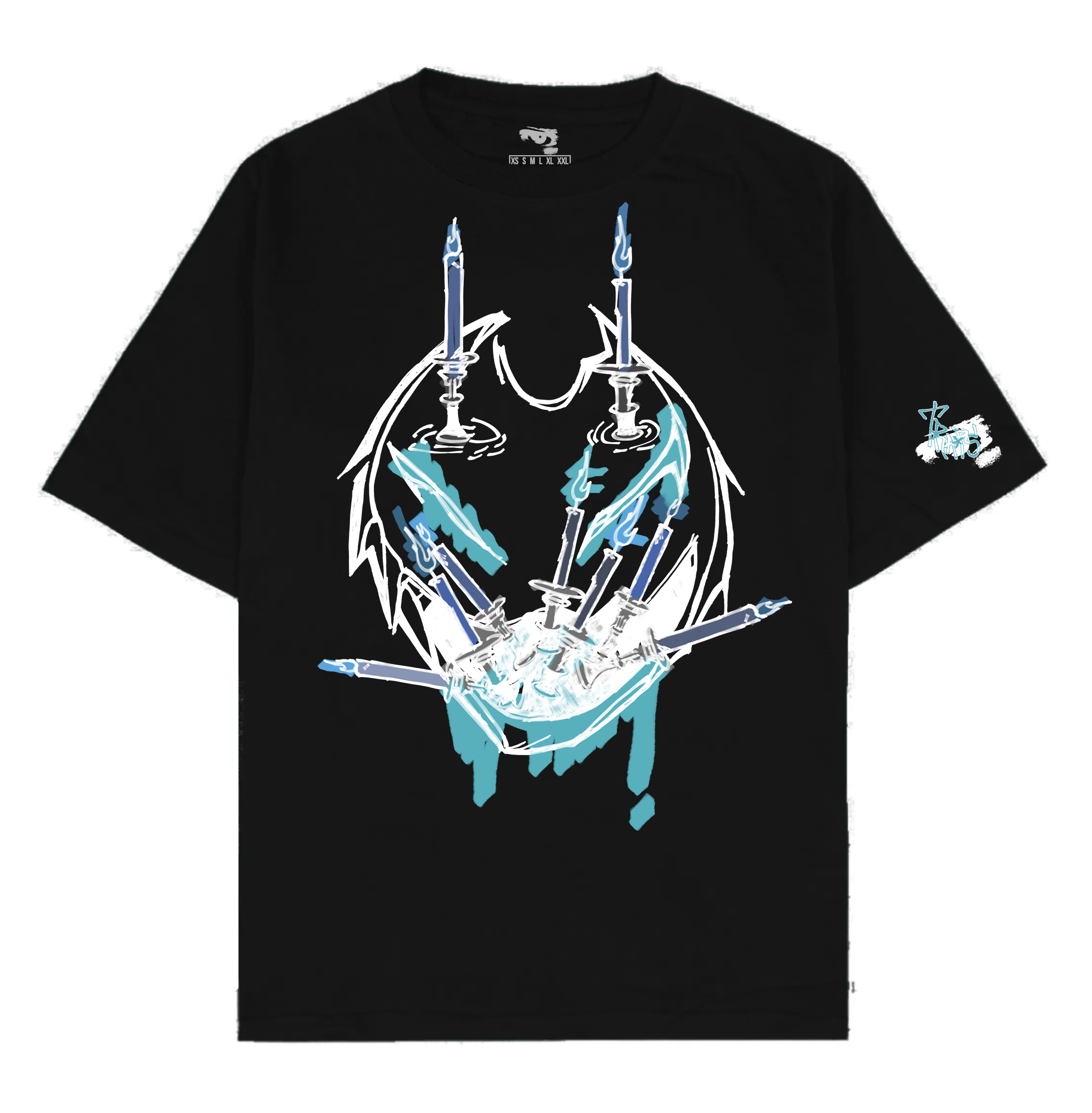 OVERSIZED FIRESTARTER JESTER TEE (TEAL)