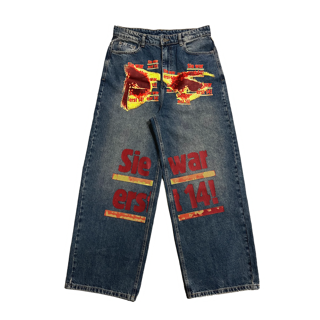 SL33PY SIE WAR BAGGY JEANS streetwear by sl33py clothing brand