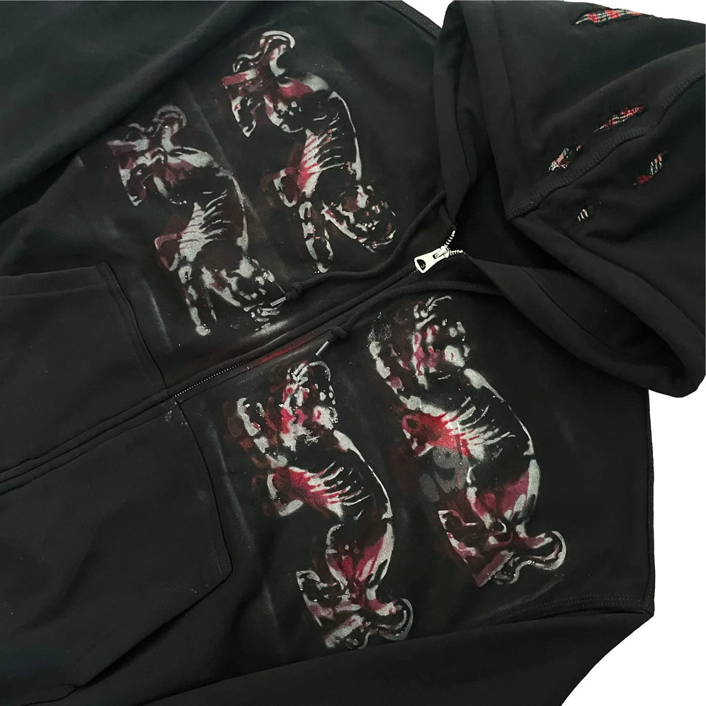 "LONZA" DOUBLE ZIP OVERSIZED HOODIE