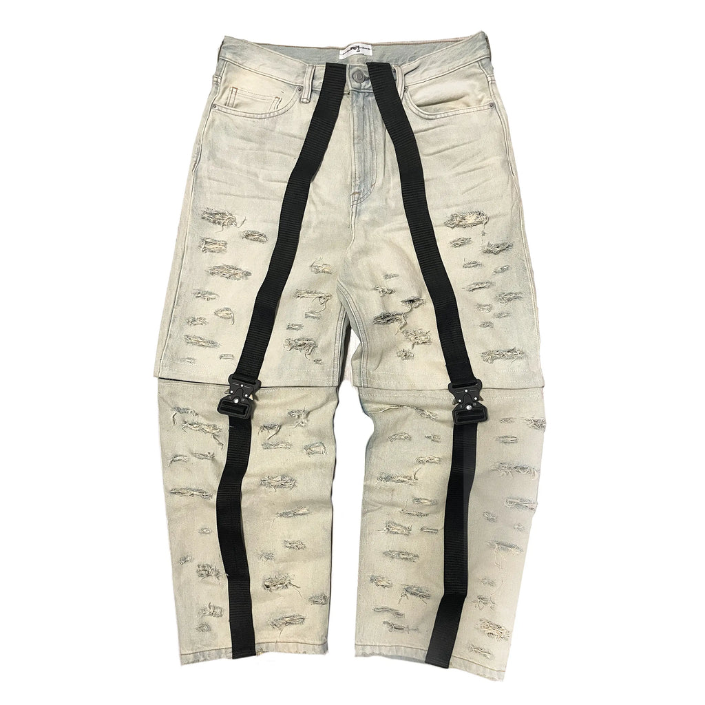 NO-ID OPERATOR 2 IN 1 BAGGY JEANS (&JORTS)